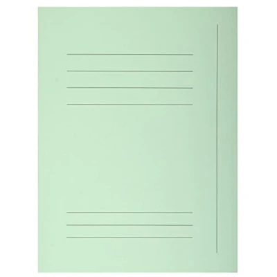 Image of Exacompta Ref 235004E Super 210 Printed 3 Flap Folders 240 x 320mm in Size, Suitable for A4 Documents, 210gsm Card, Pre Front Light Green (Pack of 50)