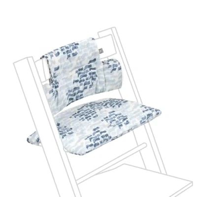 Image of Tripp Trapp Classic Cushion, Waves Blue Pair with Chair &amp; High for Support and Comfort Machine Washable