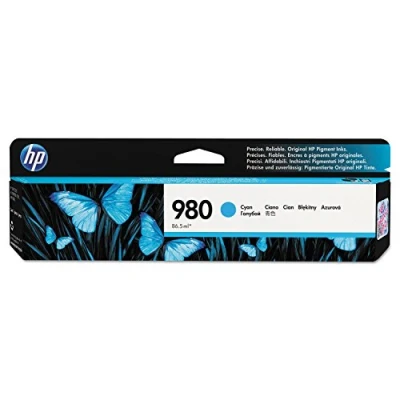 Image of HP D8J07A 980 Original Ink Cartridge, Cyan, Single Pack
