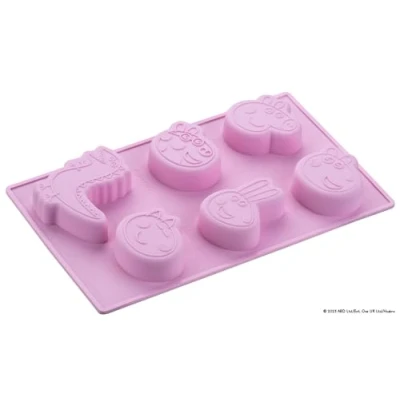 Image of Dr. Oetker Peppa Pig Mini Silicone Mould Perfect for Children&#039;s Birthday Parties and Baking Fun with The Whole Family Easy to Use Clean, Heat Resistant Acid