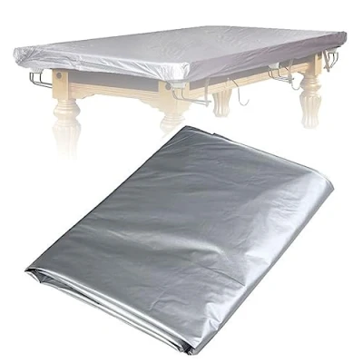 Image of Pool Table Dust Cover, Snooker/billiard Billiard, Snooker &amp; Covers, 7/8/9/10/12ft Billiard Strong and Durable Protection Sliver ( Size : 12ft )