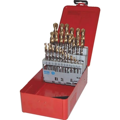 Image of Dormer A095206 HSS High Speed Steel Jobber Drill Bit Set with 118 Degree Tin Tipped Split Point, of 29
