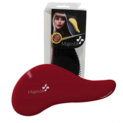 Image of Detangle Hair Brush for Curly Hair, Straight Dry &amp; Wet Reduces Breakage Eliminates Knots Thick and With Soft Bristles Men Women Kids Girls by Majestik+