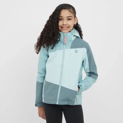 Image of Dare 2b Kids Water Repellent&#039; Explore II Waterproof Jacket Element Grey, Size: 3 4 Years