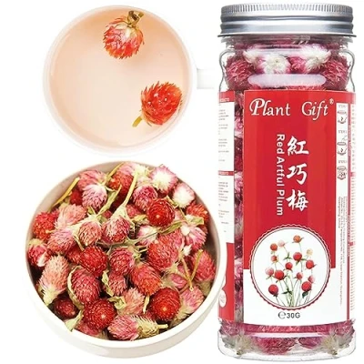 Image of Plant Gift 100% Red Artful Plum tea, 红巧梅 Qiaomei Tea Loose Weight Hong Dried Flowers, slimming Health Herbal flower 30g/1.05oz