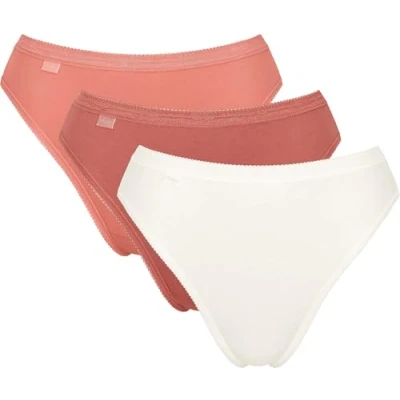 Image of Sloggi Basic+ Midi 3 Pack Briefs Terracotta/Rust/White Orange 2XL 18