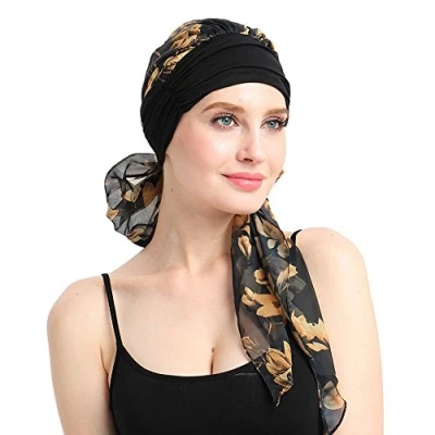 Image of Soft Womens Turban Bandana Head Wrap for Cancer 100% Bamboo Cool