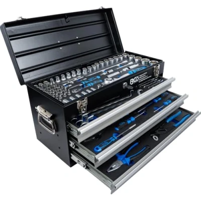 Image of BGS 3318 Metal workshop Tool Case 3 Drawers with 143 Tools