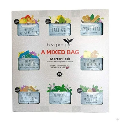 Image of Tea People A Mixed Bag, 16 Individually Wrapped Pyramids In An Attractive Gift Box, 200 g