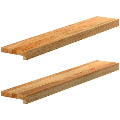 Image of vidaXL Window Sills 2 pcs Light Brown 90x15x2 cm Solid Wood Oak