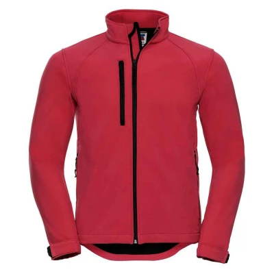 Image of Russell Athletic Mens Plain Soft Shell Jacket (Classic Red) Size Medium