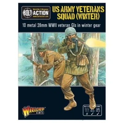 Image of Warlord Games, US Army Veterans Squad (Winter), Bolt Action Wargaming Miniatures