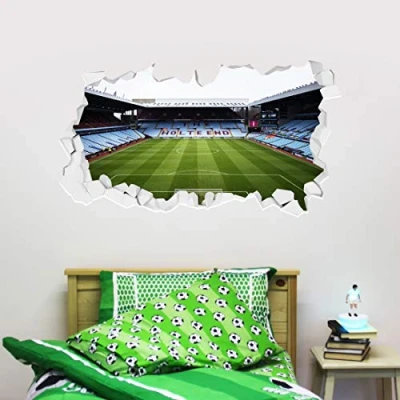 Image of Aston Villa Football Club Stadium Broken Wall Sticker (120cm Width x 60cm Height)