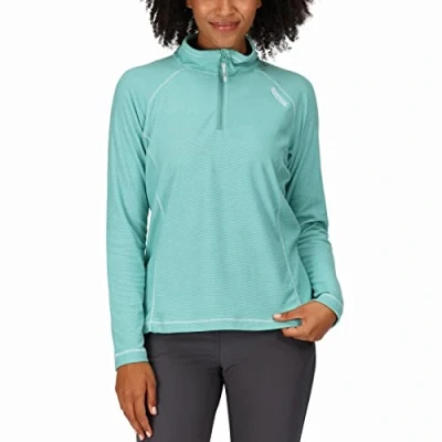 Image of Regatta Womens Montes Lightweight 1/2 Zip Fleece Pullover Bristol Blue 20