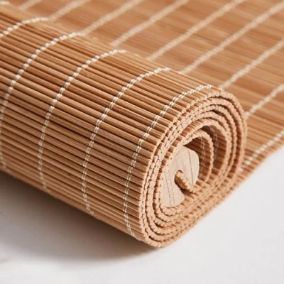 Image of Natural Bamboo Roller Blind Outdoor Indoor Roll Up Window With Lift Blackout Roman Blinds For Windows Privacy Patio Decorative Curtain 40 165cm Wide