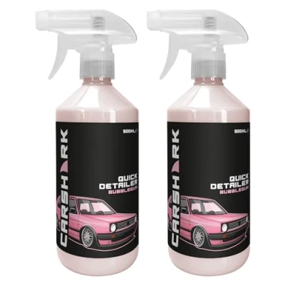 Image of CARSHARK Bubblegum Quick Detailer 2 x 500 ml Spray, Cleans and Protects Vehicle Finish, Spray Wipe