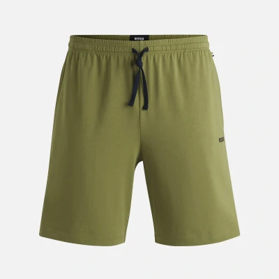 Image of BOSS Mens Mix&amp;Match Short CW Logo Embroidered Shorts in Stretch Cotton Jersey