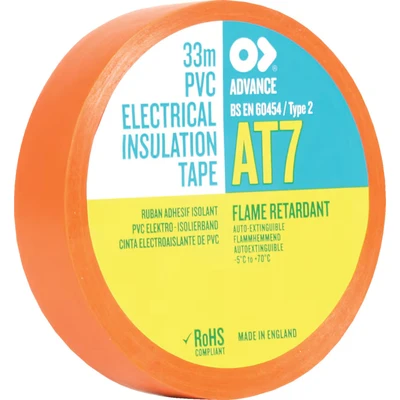 Image of Advance AT7 25mm x 33m Orange PVC Insulating Tape