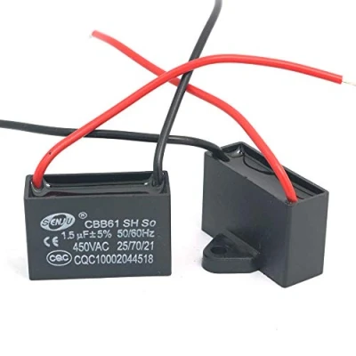 Image of DollaTek 2Pcs CBB61 1.5uF 450V AC 50/60Hz Air Conditioner Fan Motor Running Capacitor