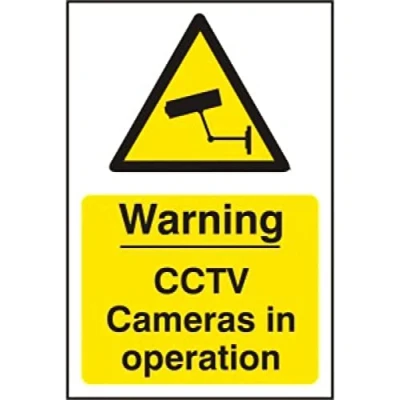 Image of Scan SCA1311 Self adhesive PVC sign Warning CCTV Cameras in operation 200 x 300mm, yellowblack