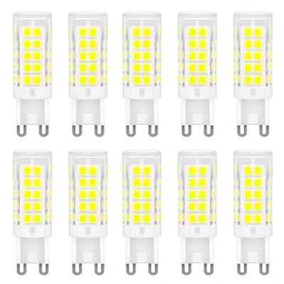 Image of HUAMu G9 LED Bulb, 4W, 40W Halogen Equivalent, 6000K Daylight White, 400LM, AC220 240V, Socket for Home Lighting, high Color Rendering Index, Energy Saving, 10 Pack