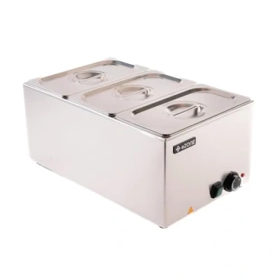 Image of eZone Electric Bain Marie G8700 + 3x 1/3GN Pan &amp; Lid Wet Heat Food Warmer 1.2kW
