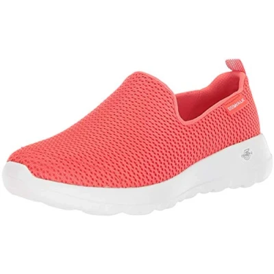 Image of Skechers Women&#039;s Go Walk Joy Evaluate Trainers, Coral, 7 UK