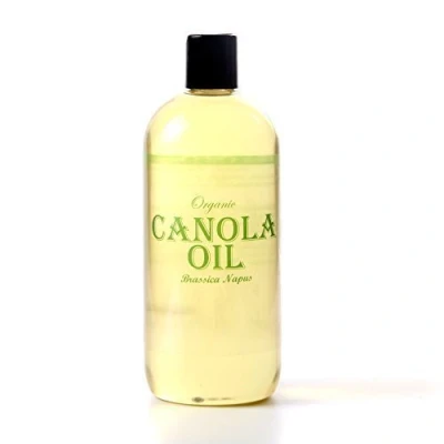 Image of Mystic Moments Organic Canola (Rapeseed) Carrier Oil 500ml Pure &amp; Natural Perfect For Hair, Face, Nails, Aromatherapy, Massage and Dilution Vegan GMO Free