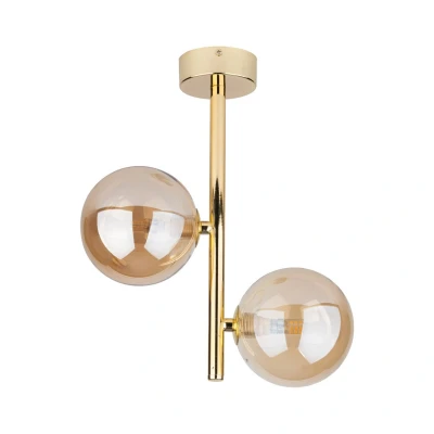 Image of Estera Globe Ceiling Light Gold 2xG9