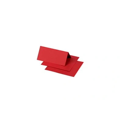Image of Clairefontaine Ref 75025C Pollen Place Card (Pack of 25 Sheets) 85 x 40mm Sized, 210gsm Grained Card, Acid Free, Inkjet &amp; Laser Printer Compatible Intensive Red