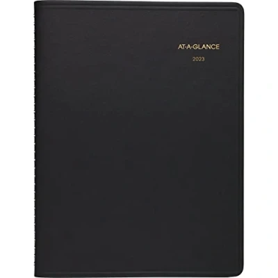 Image of AT A Glance 2023 Monthly Planner by GLANCE, 9&quot; x 11&quot;, Large, 15 Months, Black (7026005) (702600523)