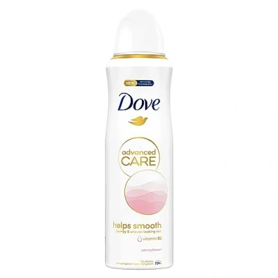 Image of Dove Advanced Care Calming Blossom Anti perspirant Deodorant Spray with vitamin B3 aerosol for 72 hour protection 200 ml