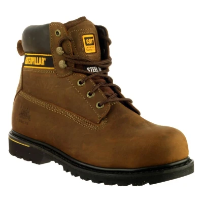 Image of Cat Footwear Men&#039;s Holton S3 Hro Src Work Boots, Dark Brown, 13 UK