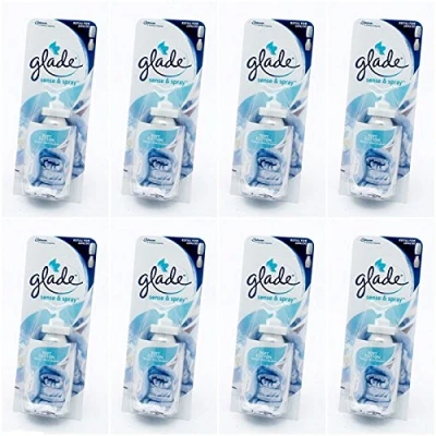 Image of glade 8 X SENSE &amp; SPRAY REFILLS SOFT COTTON / 18ML