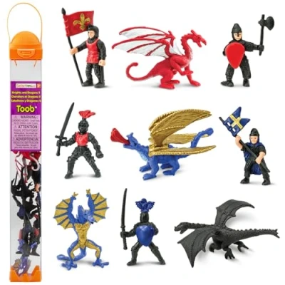 Image of Safari Knights + Dragons 2 Animals, Multicoloured (S686104)