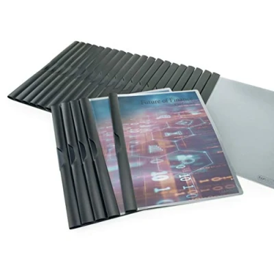 Image of Rapesco 1596 Clip File, A4, Black, Pack of 25