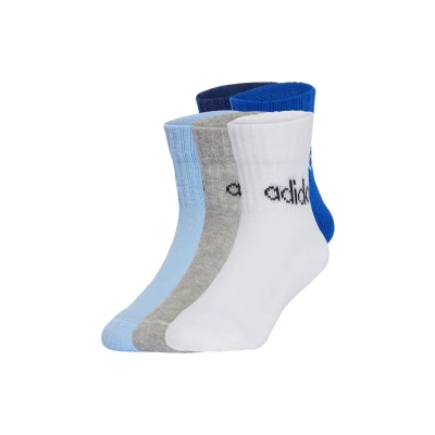 Image of adidas Performance 5 PACK Sports socks dark blue royal glow medium grey heather for kids, Size: 5.5 7K
