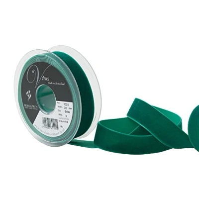 Image of Berisfords Velvet Ribbon, Emerald, 10.2 x 3 cm