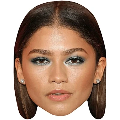 Image of Zendaya (Earings) Celebrity Mask, Flat Card Face, Fancy Dress Mask