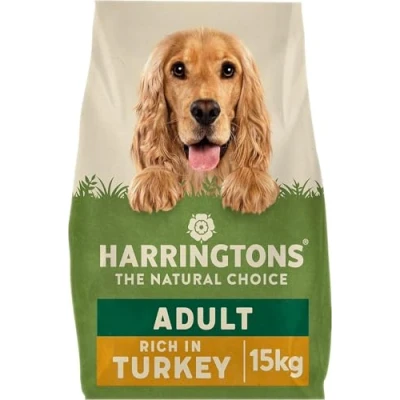 Image of Harringtons Complete Dry Adult Dog Food Turkey &amp; Veg 15 kg Made with All Natural Ingredients