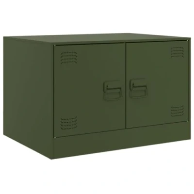 Image of vidaXL Coffee Table Hallway Accent End Side Sofa Olive Green Steel