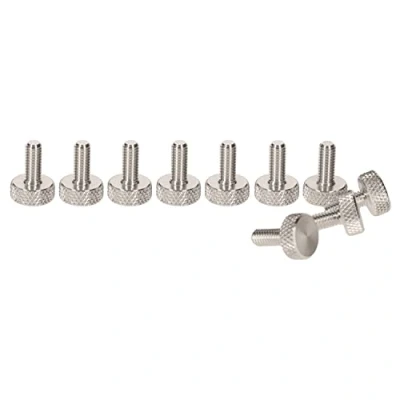 Image of PrecisionGeek M6 x 10mm Aluminium Flat Knurled Thumb Screws (Set of 10)
