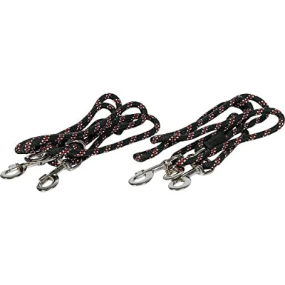 Image of Harry&#039;s Horse Lunging cord V line (pair) One Size Black