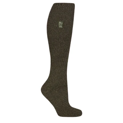 Image of Women&#039;s 1 Pair SOCKSHOP Heat Holders Outdoor 2.3 TOG Plain Long Leg Gardening Socks Forest Green 4 8