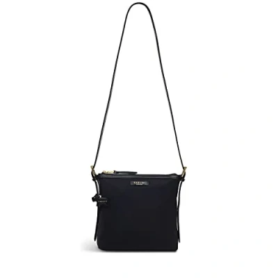 Image of RADLEY London Montague Street Small Zip Top Cross Body Bag for Women, Crafted from Recycled Nylon, Handbag with Adjustable Strap &amp; Internal and Slip Pockets, in Black