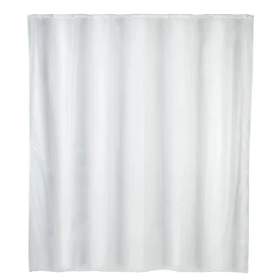 Image of Wenko 19146100 Shower curtain singlecolour White highquality textile fabric, washable, Plastic Polyester,