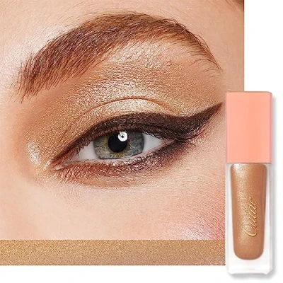 Image of Oulac Liquid Eyeshadow Satin Finish Multi Use Brown Primer &amp; Cream Bronzer Blendable Smooth Eye Make up, Crease Resistant, Non Greasy, Vegan, Cruelty Free, Sand (SA01)