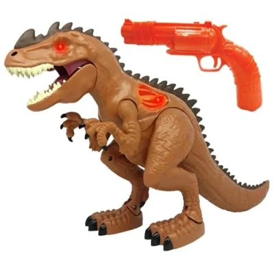 Image of RELSY Dino Hunt Robot Dinosaur Target Shooting Game For Kids With Infrared Gun, Walking Dinosaur, Realistic Roaring, Blaster Sounds Up to 4.5 Meter / 15 Foot Range
