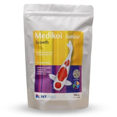 Image of NT Labs Medikoi Growth, Complete Feed for All Pond Fish, Ideal Late Spring and Summer Feeding, High Protein Koi Feed, Maintains Immune System, Fish Food (700 g (Pack of 1), Junior)