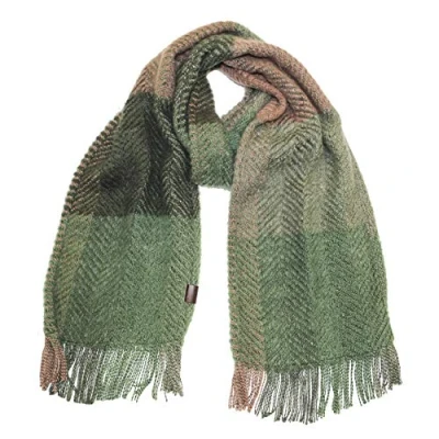 Image of Heritage Traditions Herringbone Tweed Large Scarf (Green)